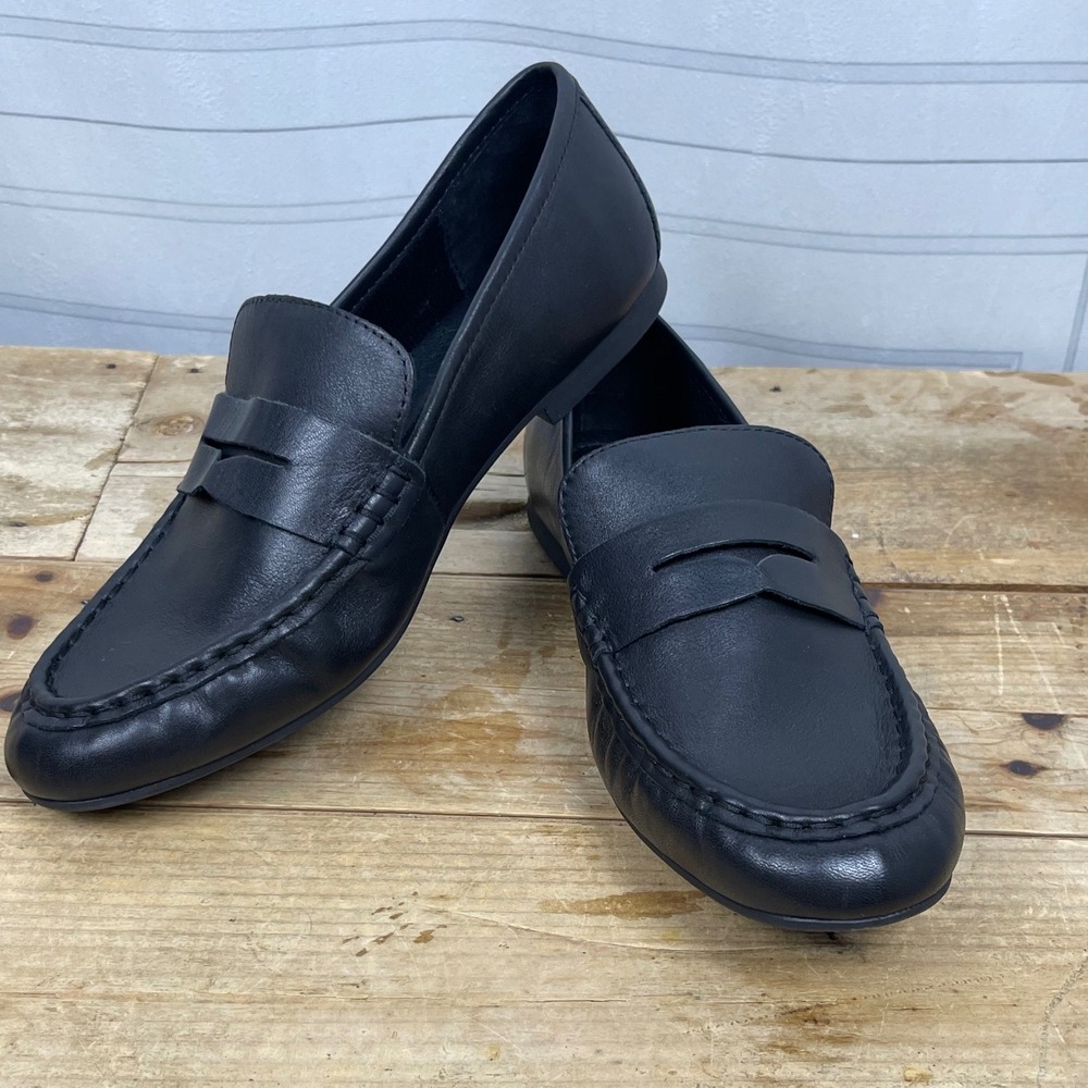 Born Black Leather Loafers